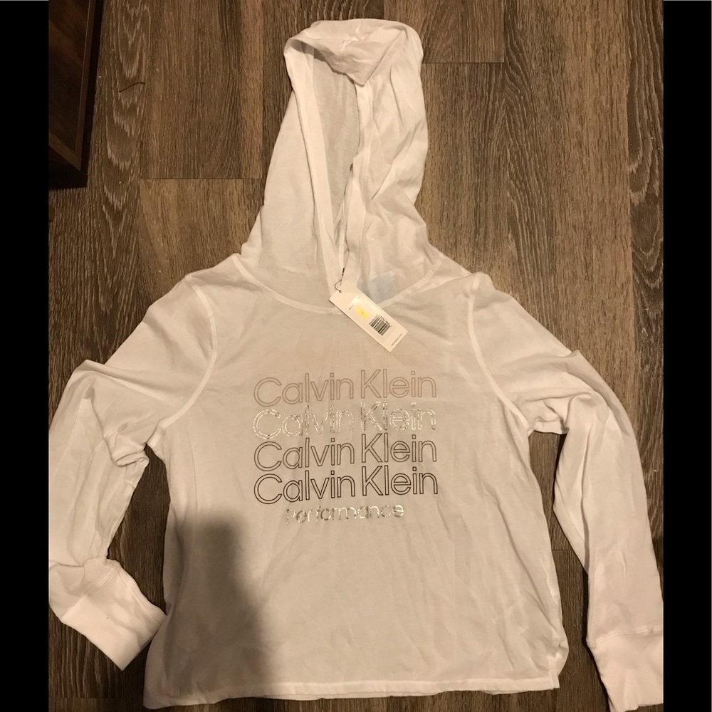 NWT…Calvin Klein performance tshirt with hood